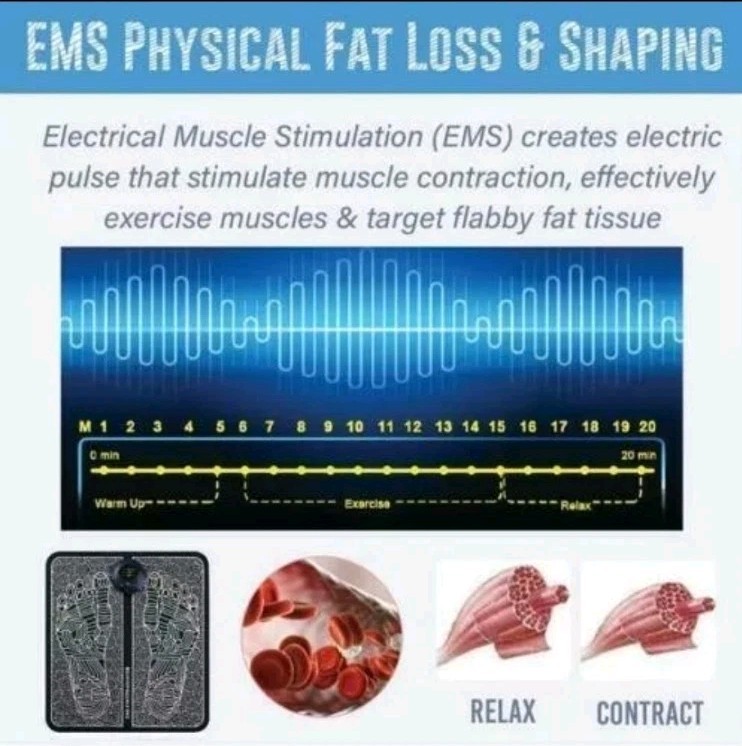 EMS Foot Massager Electric Deep Reshaping Kneading Muscle Leg Pain Relax Machine