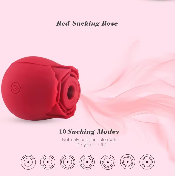 Happy Meeting ROSE Massage VIBRATOR for Women RED Sealed DISCRETE PACKAGING