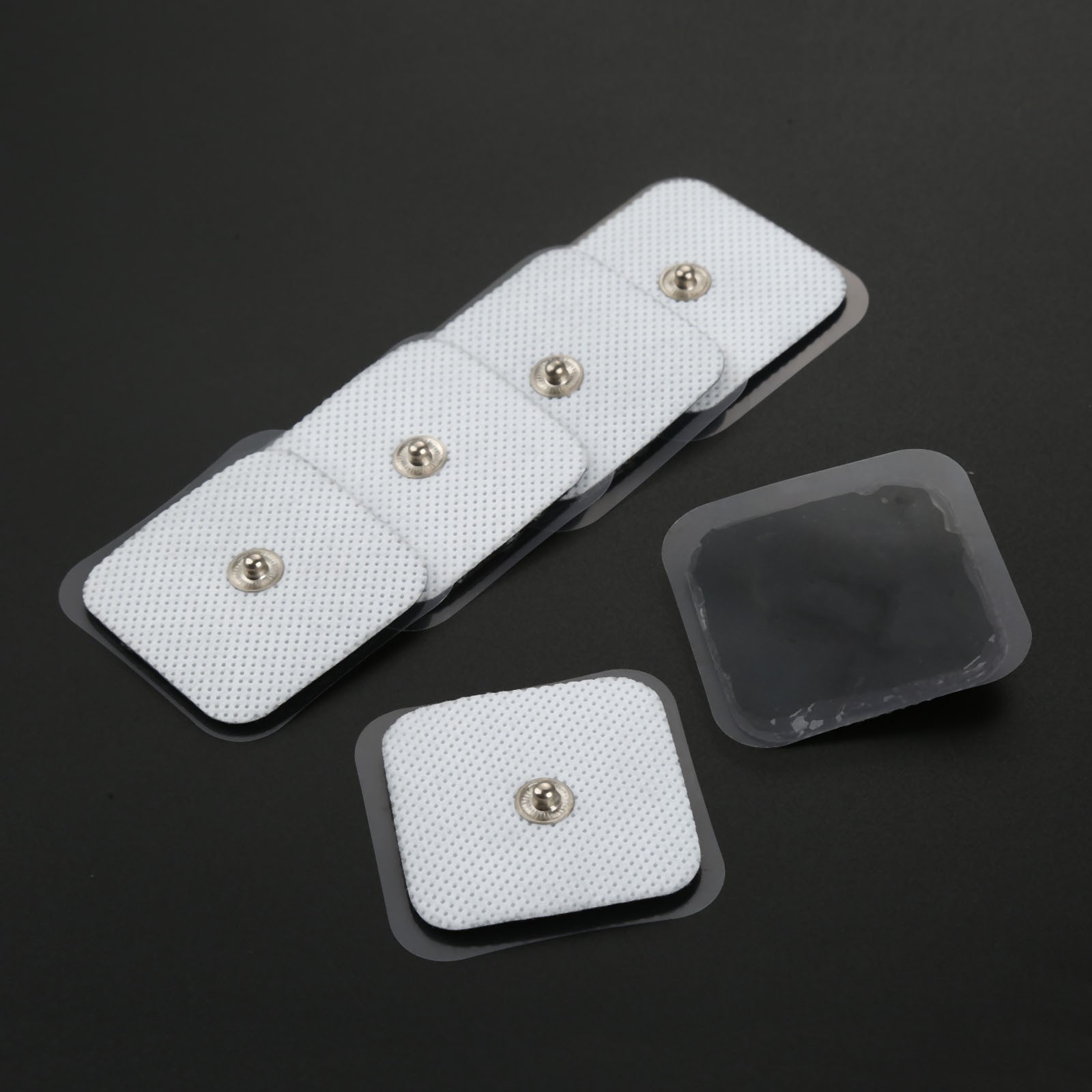 20Pcs Snap On Replacement Electrode Tens Pads 4x4cm For Physiotherapy Massagers