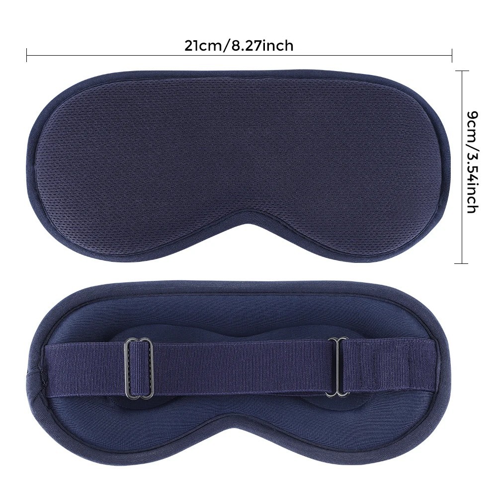 Heated Eye Mask with Massage – USB Warm Compress, 3 Temps, 6 Vibration