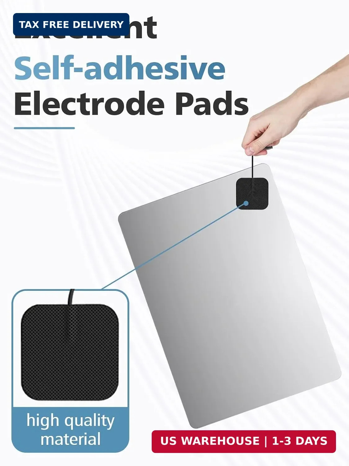 TENS Electrode Pads Self Adhesive Reusable 20Pcs BHK Compatible TENS 7000 3000