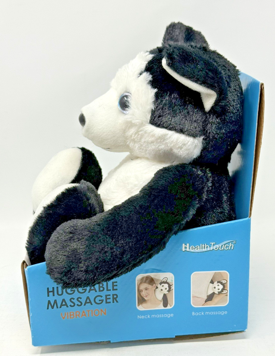 Health Touch Vibrating Huggable Massager Husky Plush