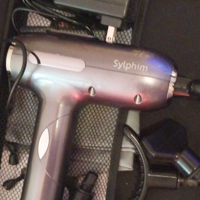 Sylphim LF-71 Percussion Massage Gun Handheld Gray w/ Case, 4 Heads, CE
