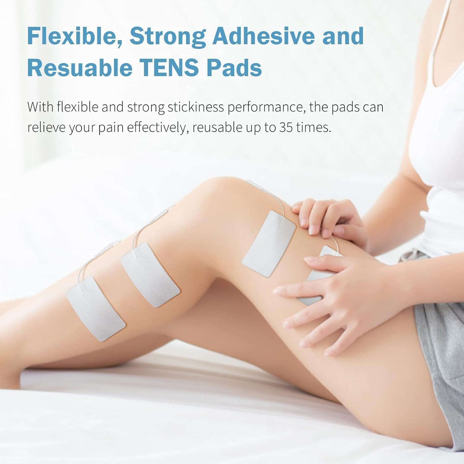 TENS Unit Replacement Pads 20 Pcs 2″ X 4″ Large Electrode Patches with Upgraded