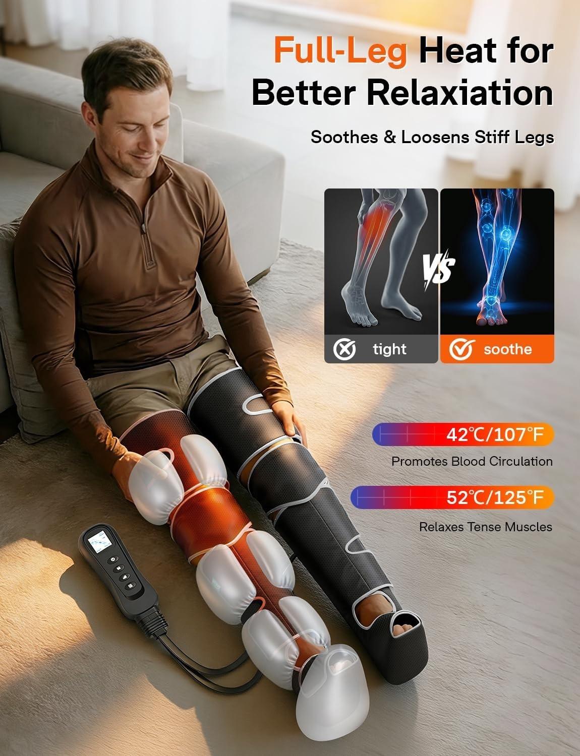 ALLJOY Leg Massager for Circulation and Pain Relief FSA, Gifts for Men Women Dad