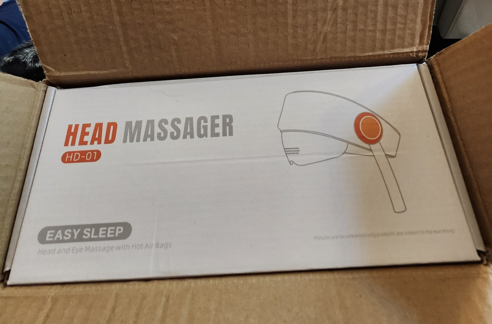 EASY SLEEP HD-01 Heated Air Compression Kneading Electric Eye Head Massager NIB