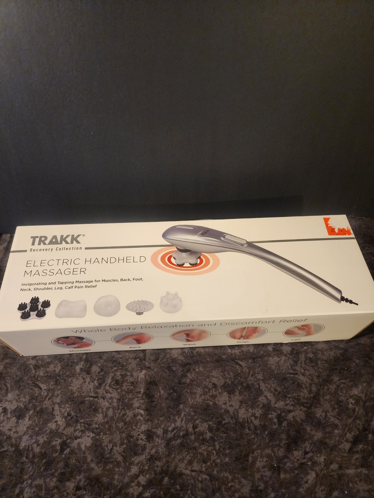 TRAKK Hand-Held Electric Portable Deep Tissue Massager Muscles Back Neck