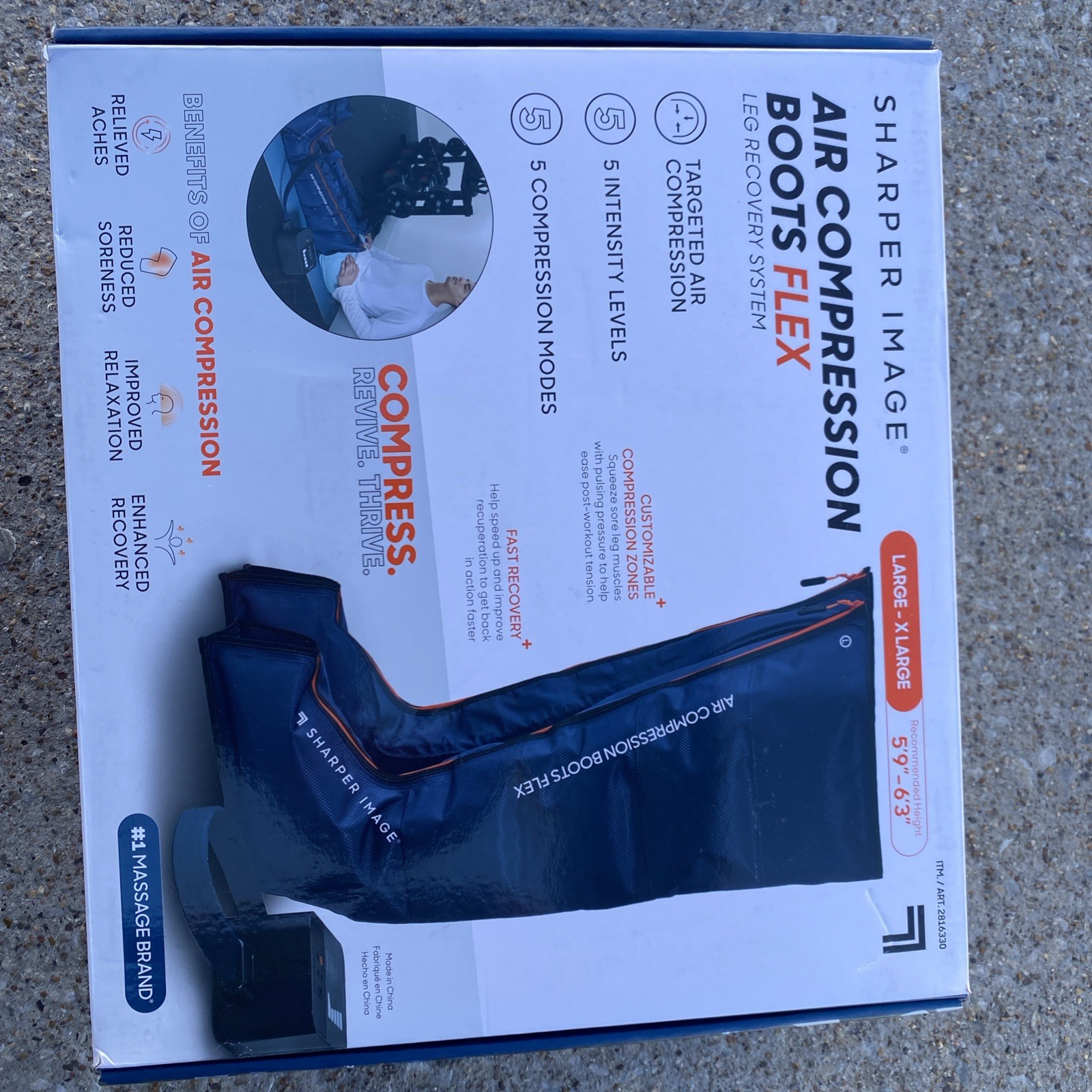 LG / X-LG / Sharper Image Powerboost Air Compression Boots Electric Leg Massager