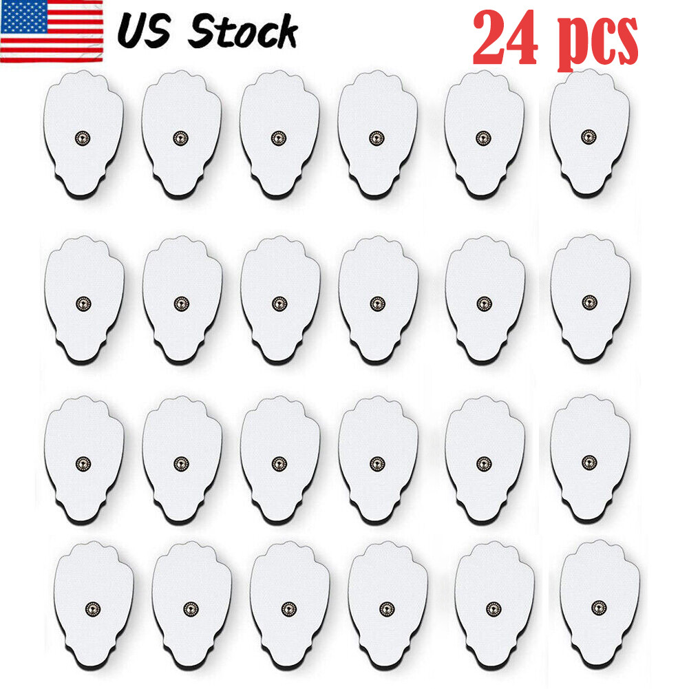 12/24 Pairs Small Palm Shape Replacement Electrode Pads For Pulse Massage Device