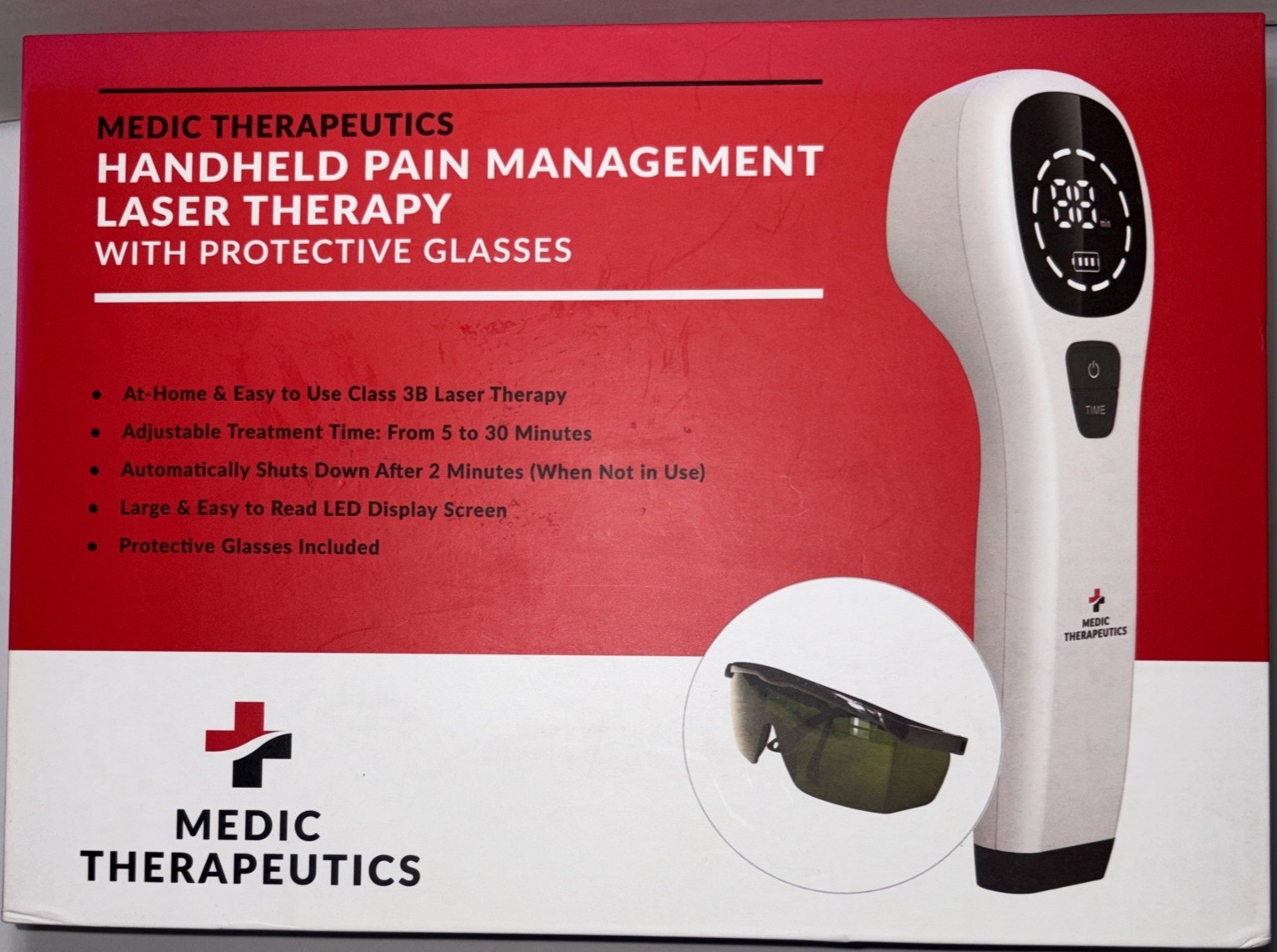 Medic Therapeutics Handheld Pain Management Red Laser Therapy