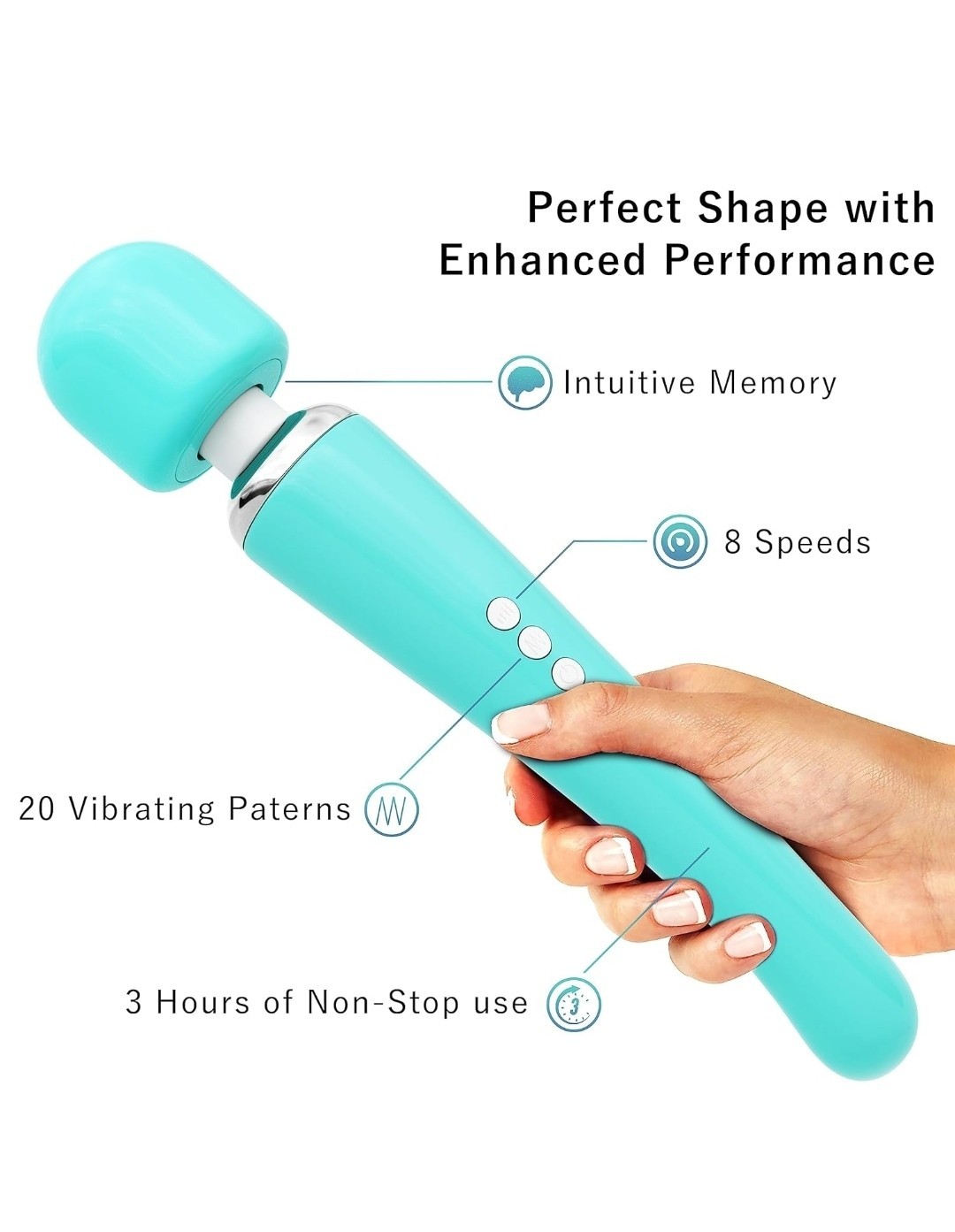 Therapeutic Cordless Massager – Powerful Massage Tool Handheld 8 Speeds New