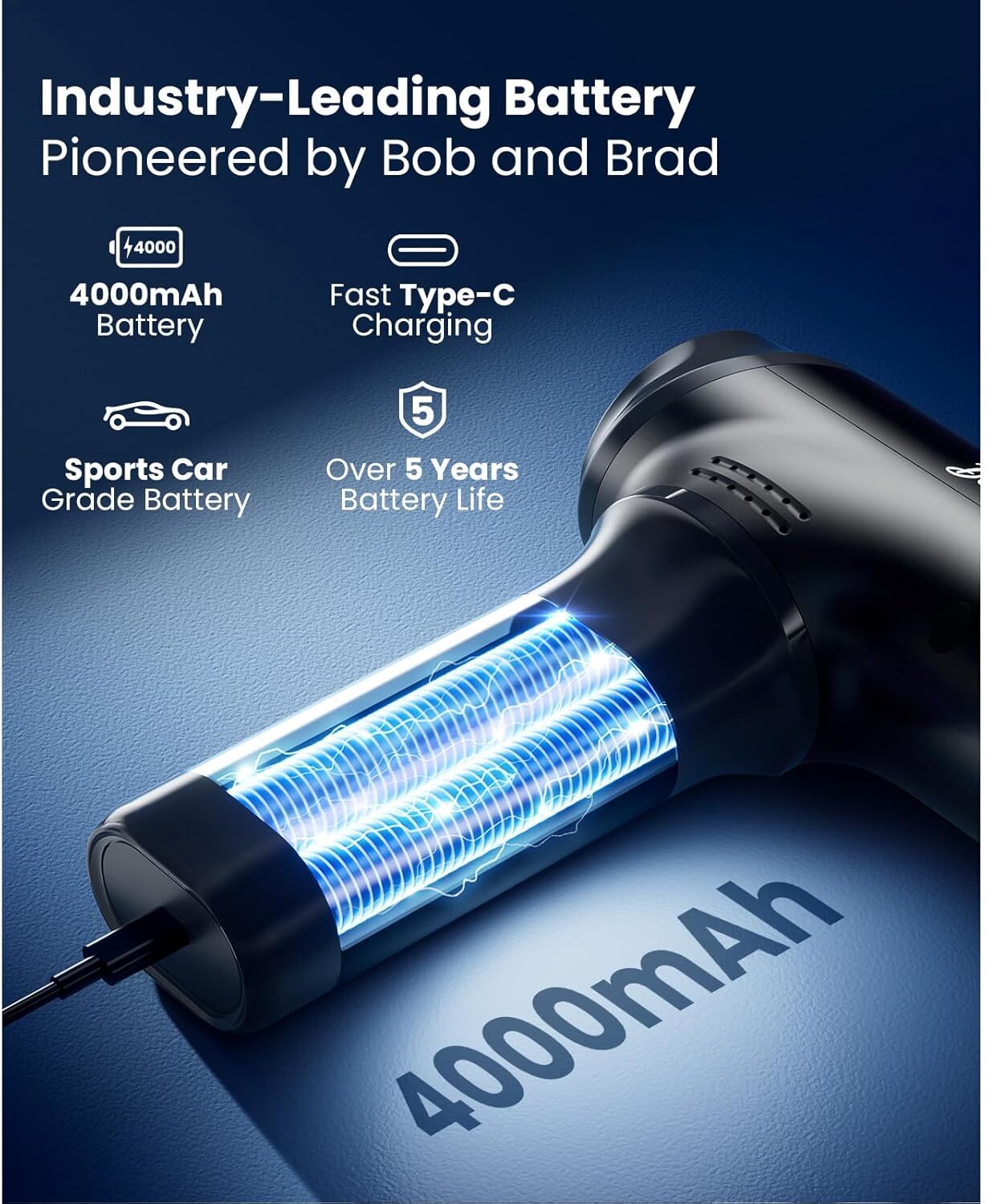 Bob and Brad T2 Max Massage Gun with Metal Head Deep Tissue Percussion FSA/HSA
