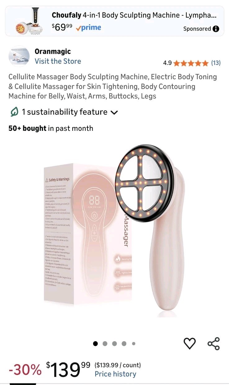 Cellulite Massager Body Sculpting Machine, Electric Body Toning & Cellulite..