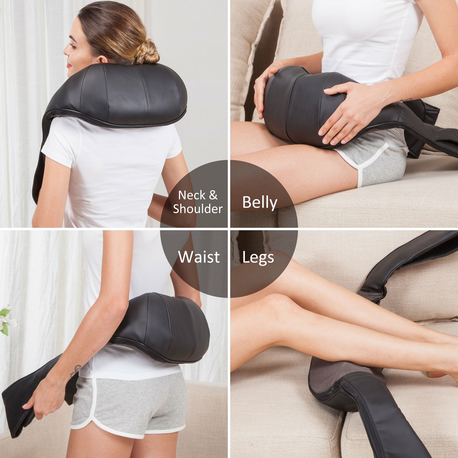【Snailax Shop】Shiatsu Neck Massager, Deep Kneading Shoulder Massager with Heat