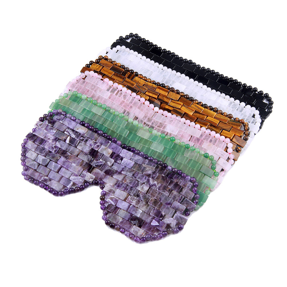 Natural Crystal Stone Eye Mask Handmade Facial Eye Skin Care Massager Tool