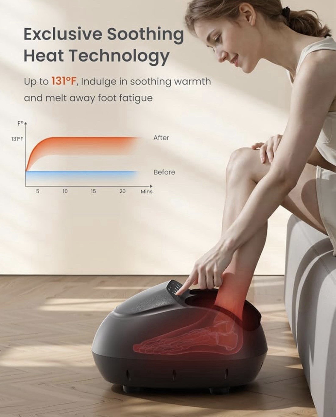 RENPHO RF-FM059R Foot Massager Machine – Black