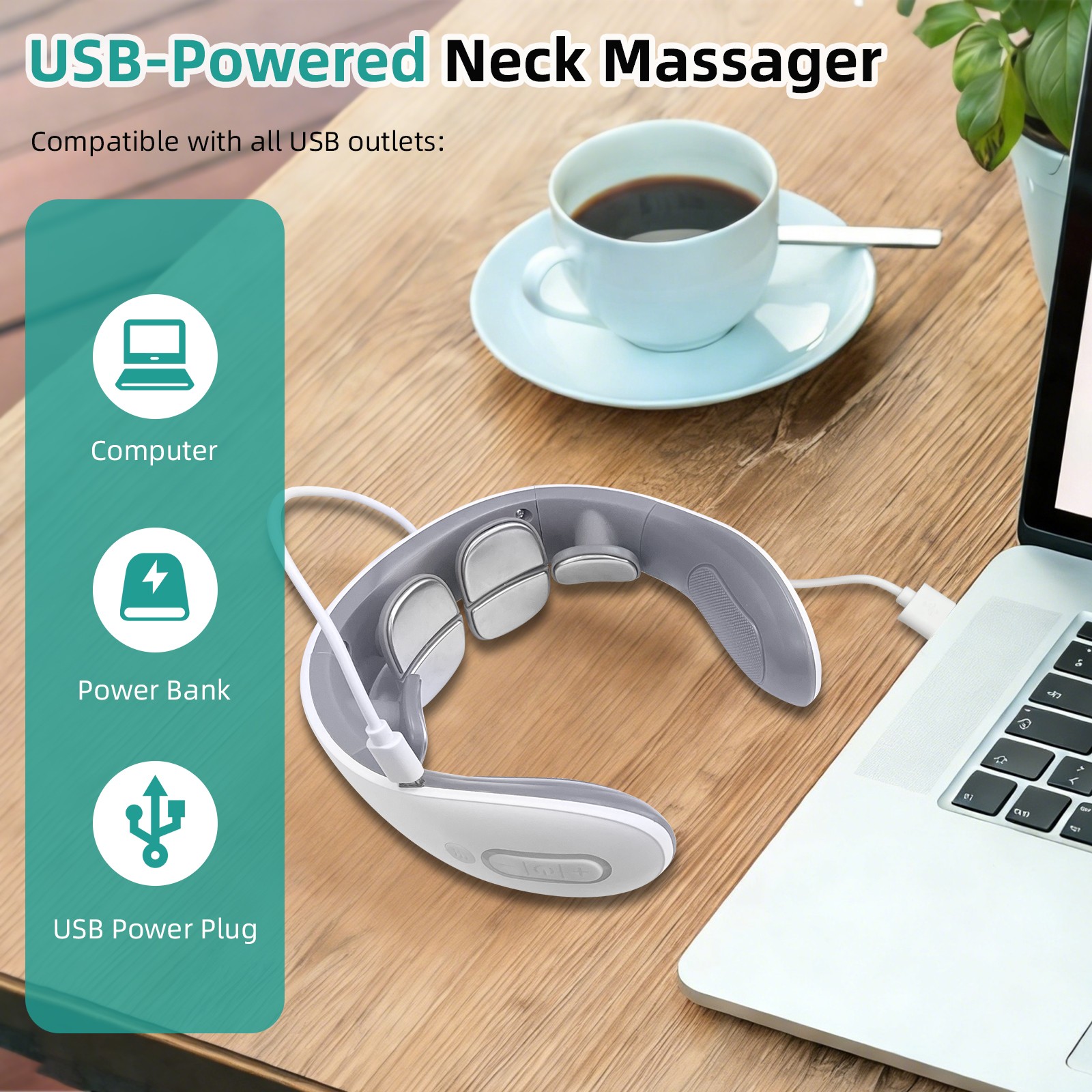 EMS Electric Neck Massager With Heat For Deep Tissue Muscle And Shoulder Pain