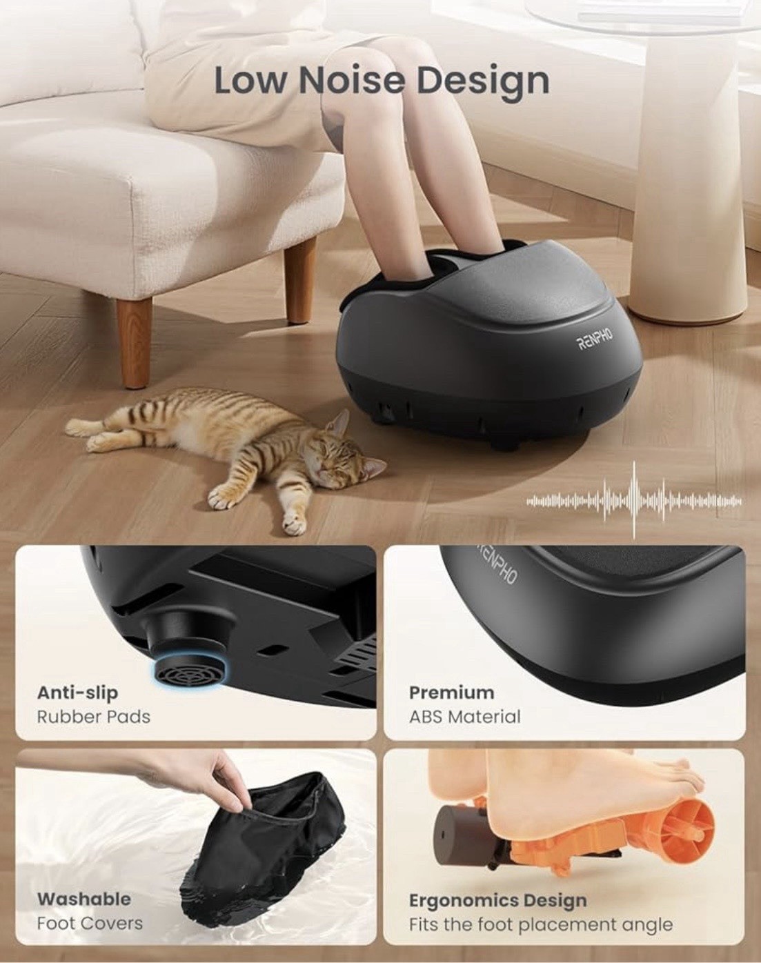 RENPHO RF-FM059R Foot Massager Machine – Black