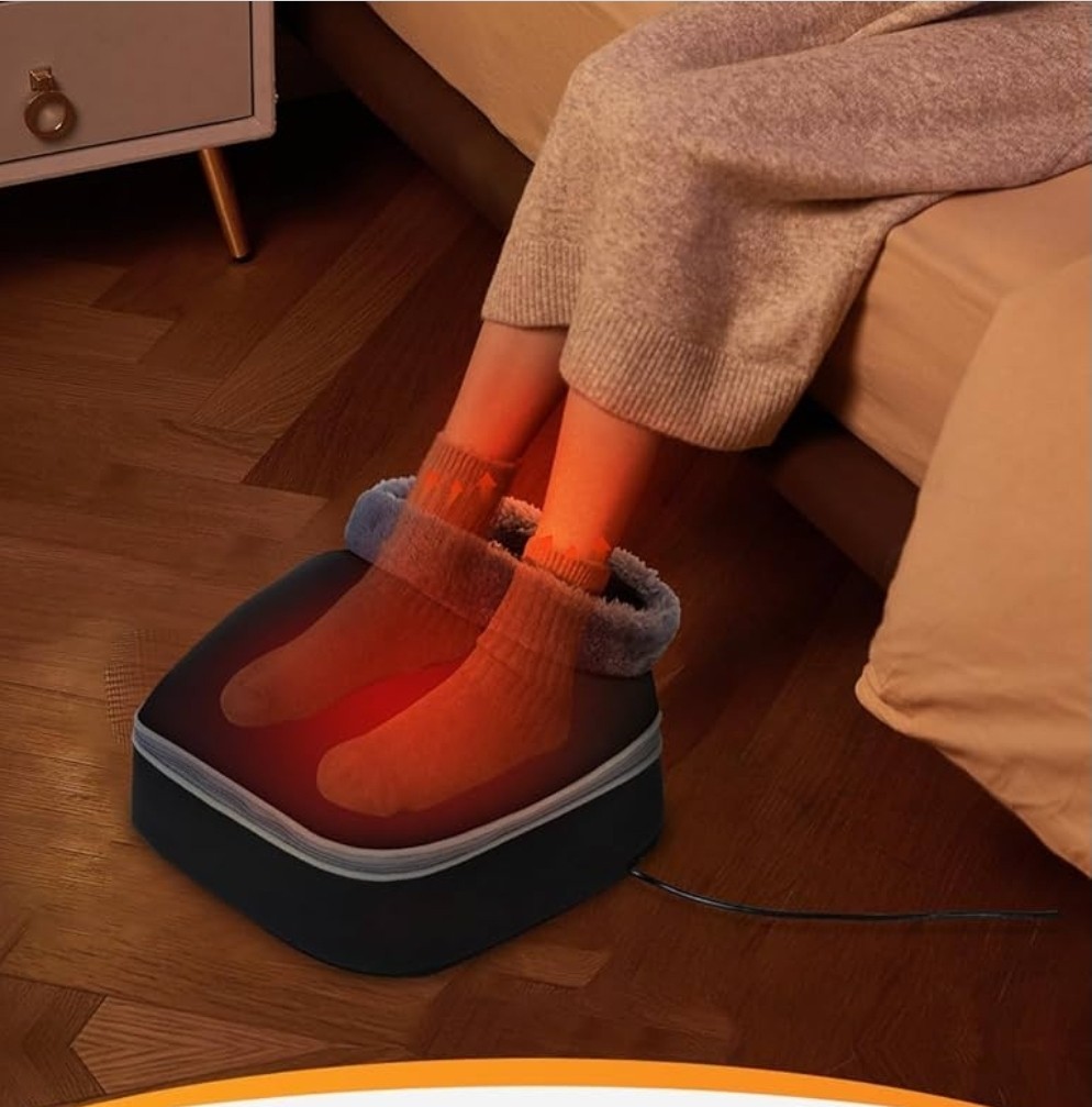 CooCoco Heated Foot Massager, HSA Approved Foot Warmer, Shiatsu Foot Heater -NEW