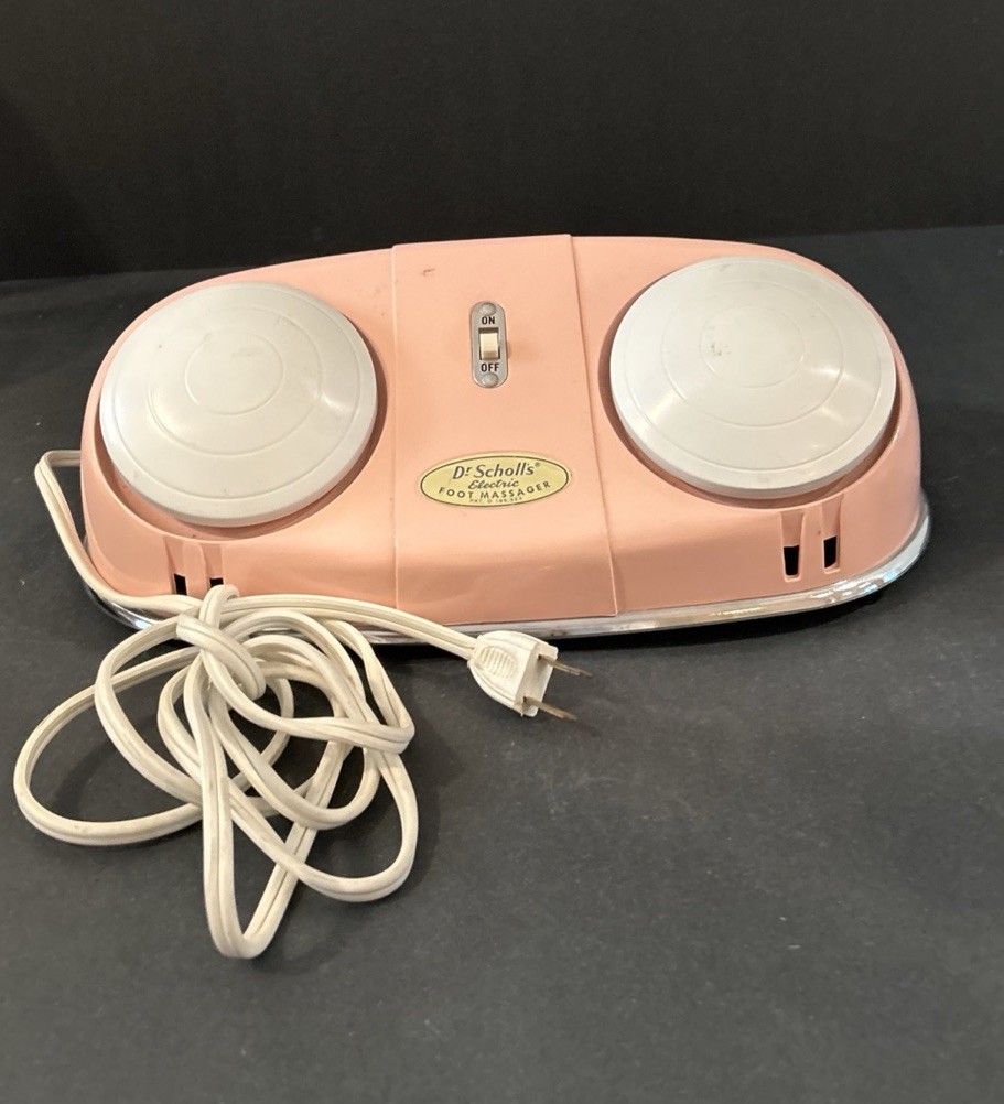 Vintage Dr Scholl’s Pink Electric Foot Massager Model 411 – Working Condition