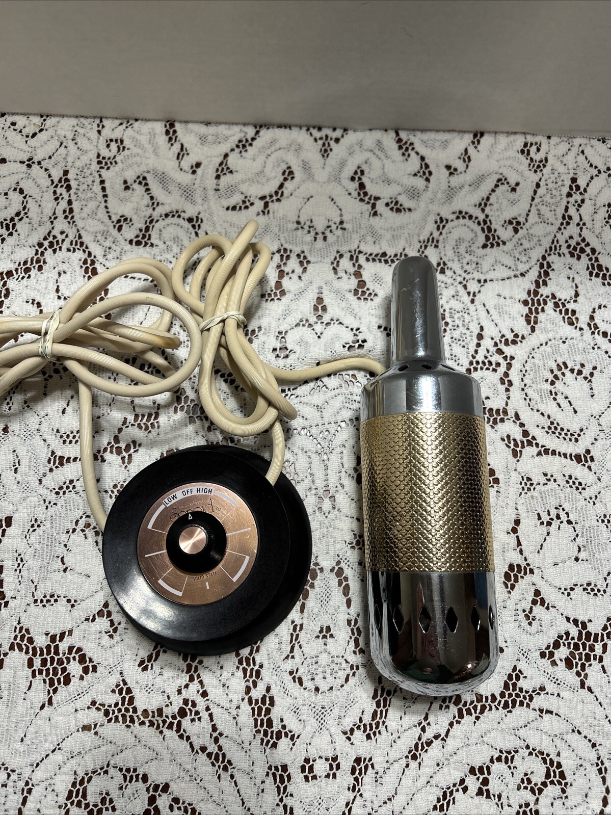VTG 1960s Chrome Sonoid Model 10 Hand Unit Electric Personal Massager Works VGUC