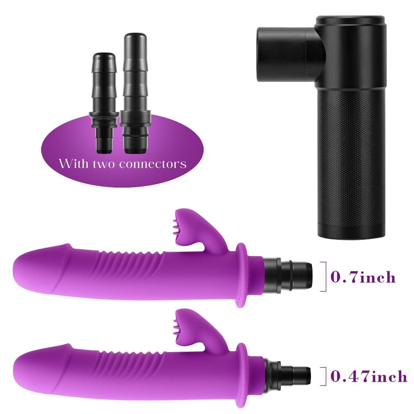 Deep Tissue Massager Attachment Easy Sexy Purple Licker Head Massage Gun Heads