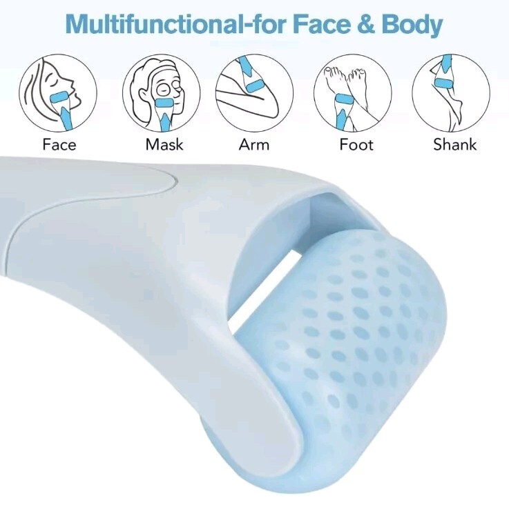 🧊 ⭐ Ice Roller for Face Therapeutic Cooling & Tightening – Haze Blue