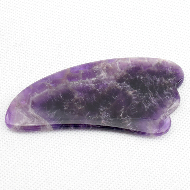 1pcs Face Body SPA Amethyst stone Board Gua Sha Body Relaxing Scraping Massage