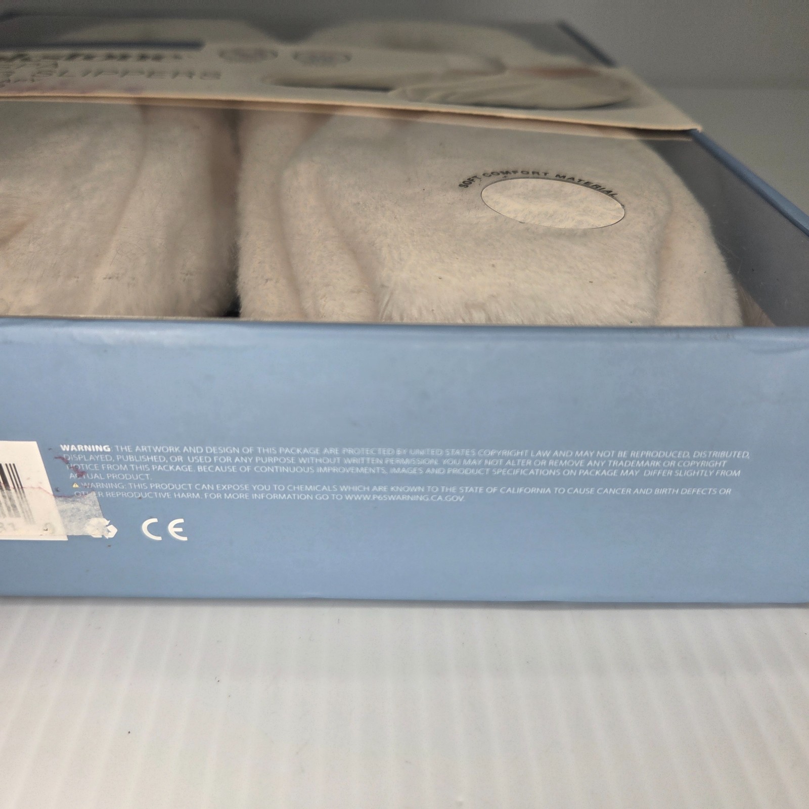 NEW! Brookstone Thera-Spa Warming Slippers Beige, Lavender Infused Calm Relaxing