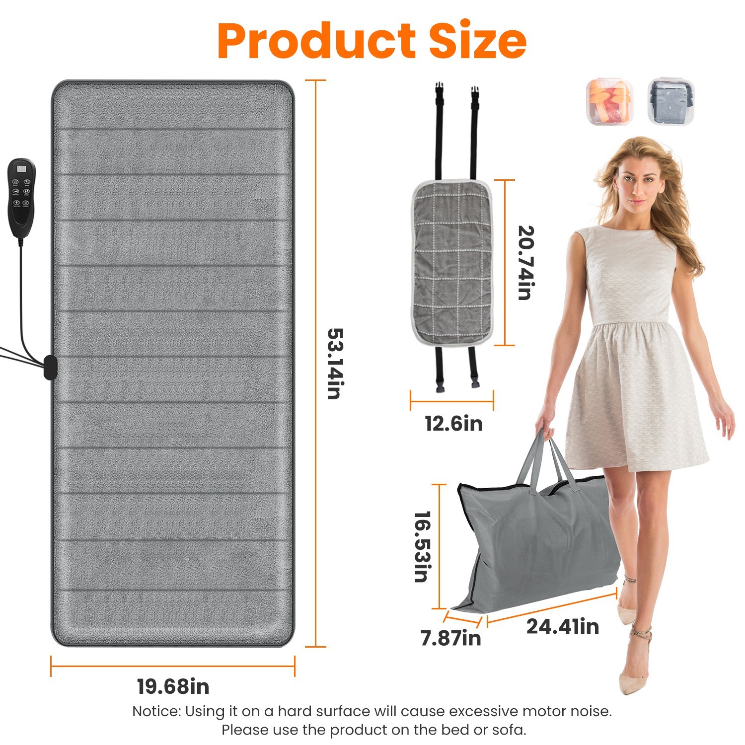Upgrade Full Body Electric Massage Mat with Heat Vibration Back Massage Mattress