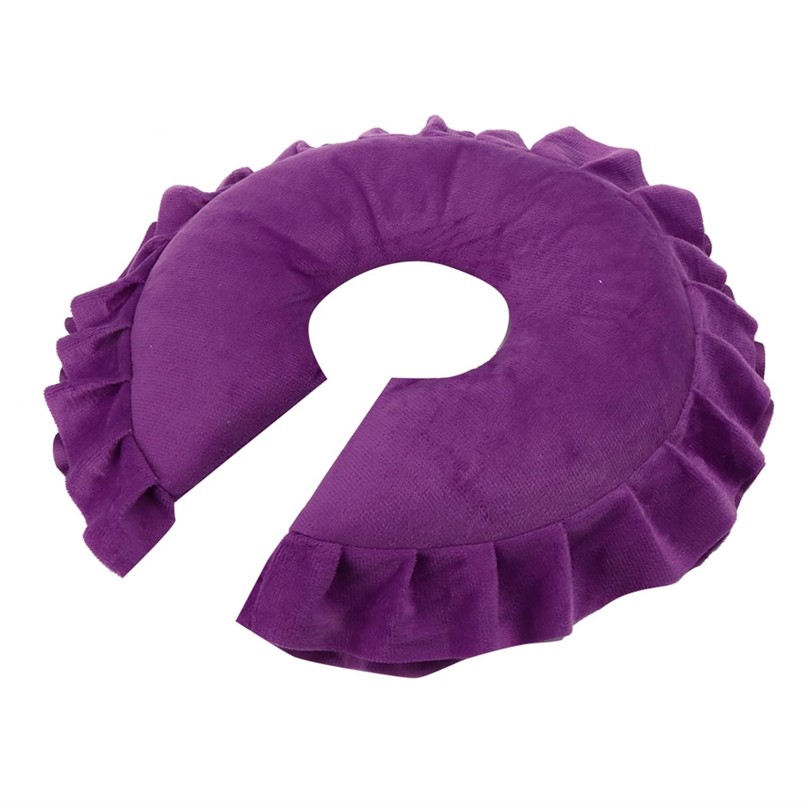 FILFEEL U Shaped Neck Support Cushion, Soft Face U-shaped pillow-purple