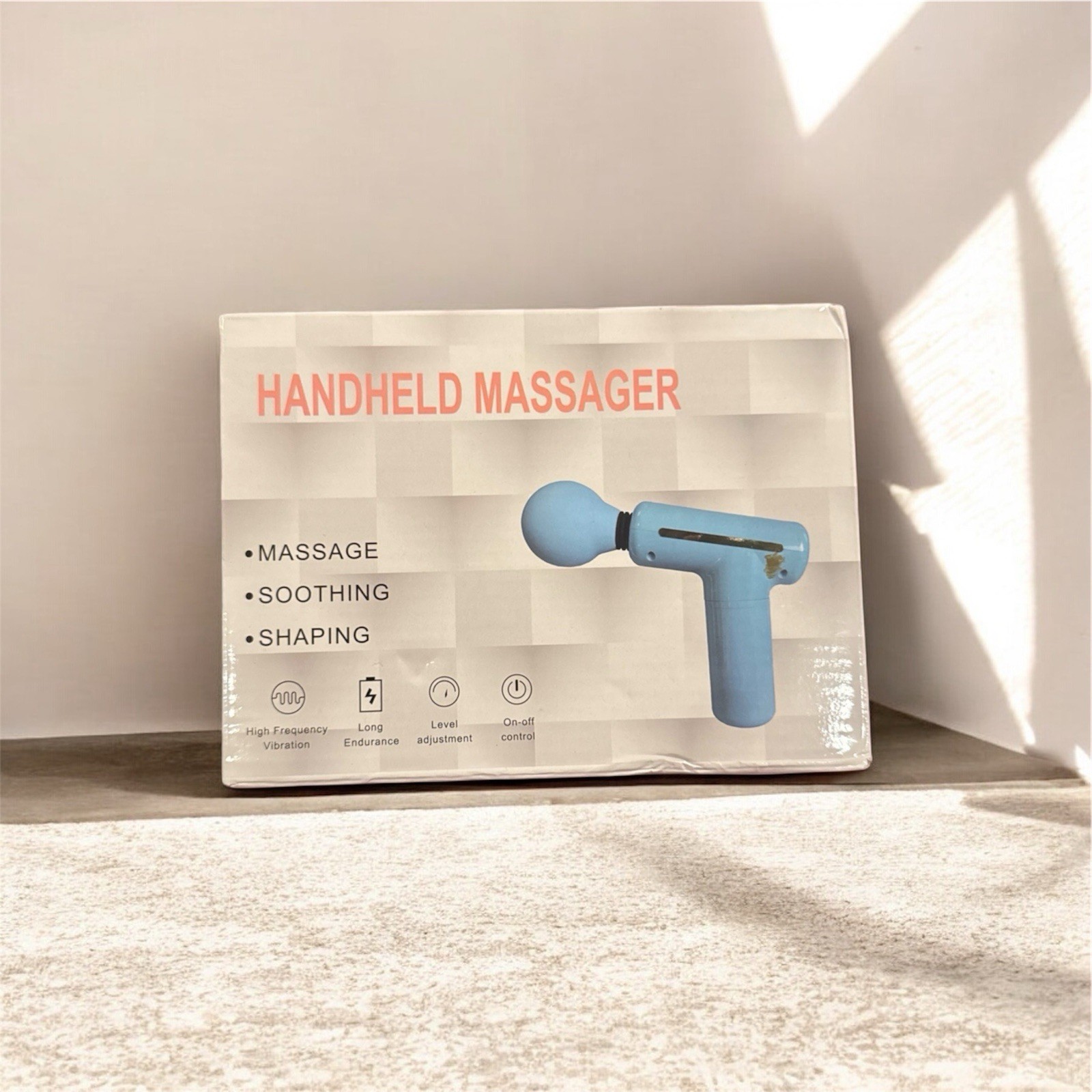 RoHS Mini Massage Gun Deep Muscle Portable USB Charging Blue