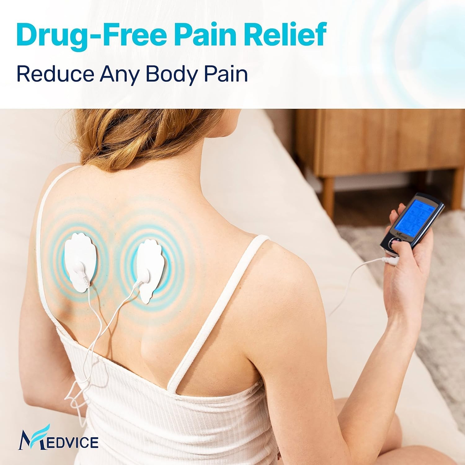 Compact Electric Muscle Stimulator with 16 Modes and Clearance for Relief