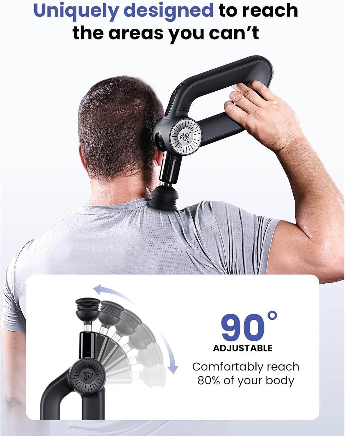 S6 Pro Massage Gun Deep Muscle 16mm Amplitude Adjustable 6 Speeds Pain Relief