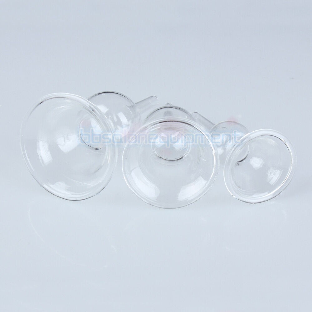 3PCS Replace Vacuum Cupping Glass Cup For Vacuum Therapy Breast Beauty Equipment