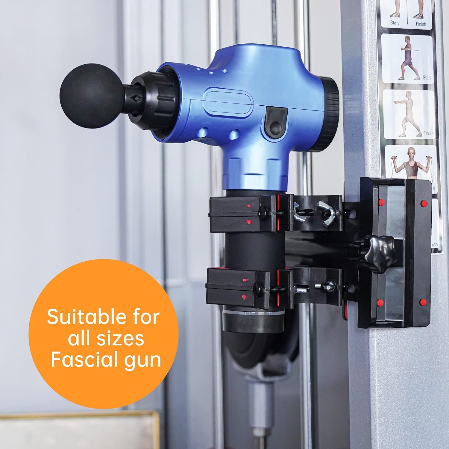 Hand-Free Massage Gun Holder for Back, Percussive Muscle Massage Gun Mount