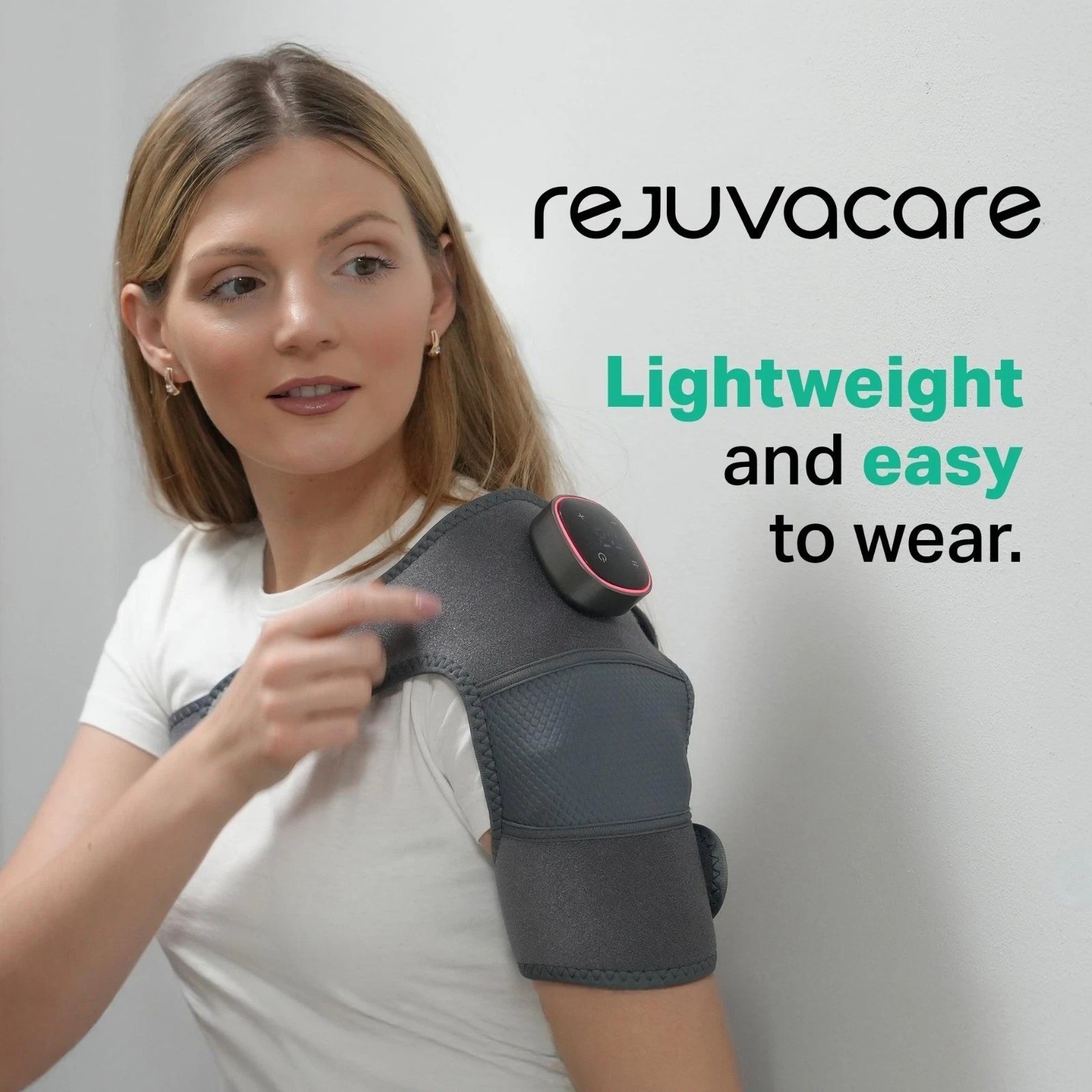 Rejuvacare Shoulder Heat and Vibration Massager Multi-Mode Adjustable Used Good