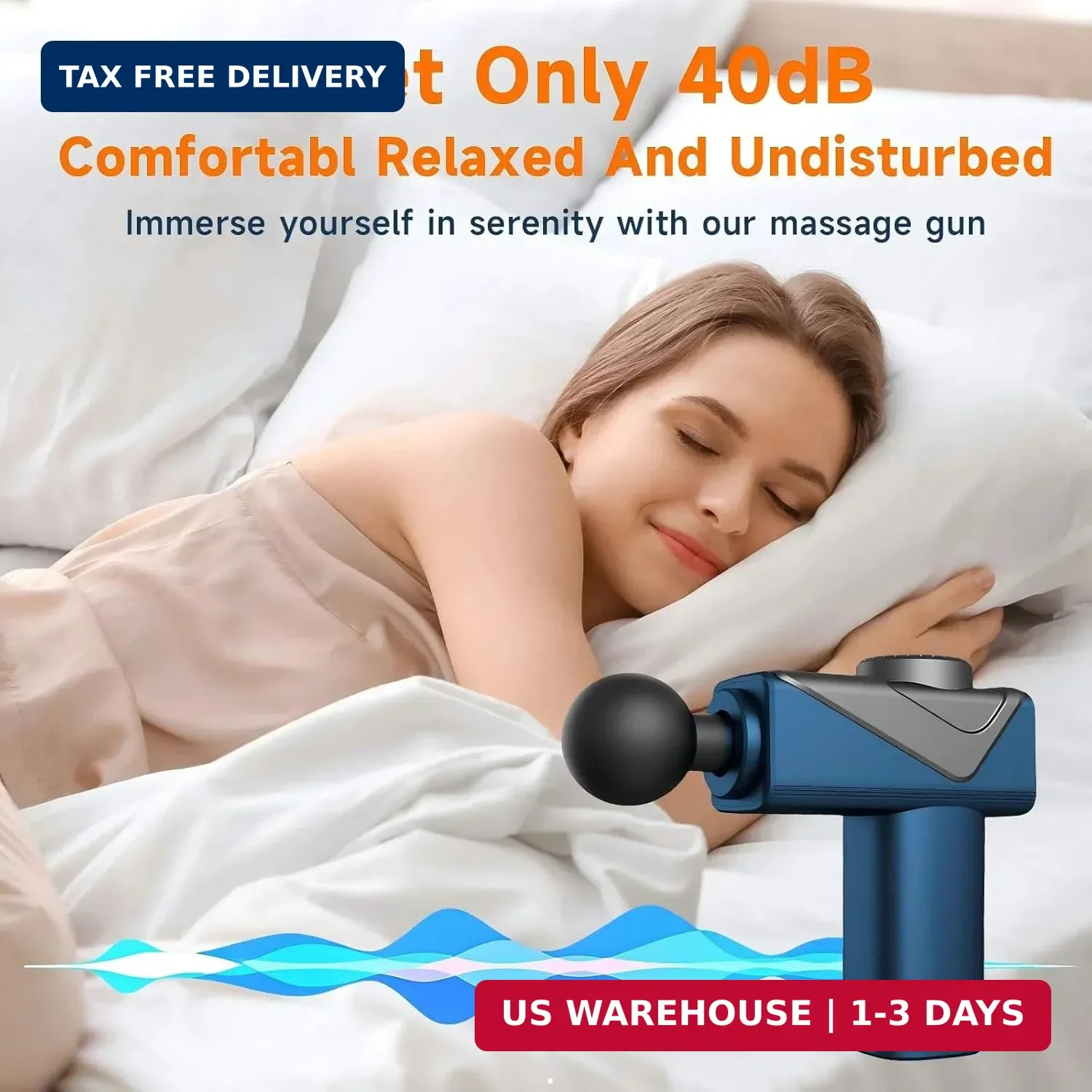 Massage Gun – Amazing Power! Handheld Muscle Gun with Heat, Powerful Full Body E