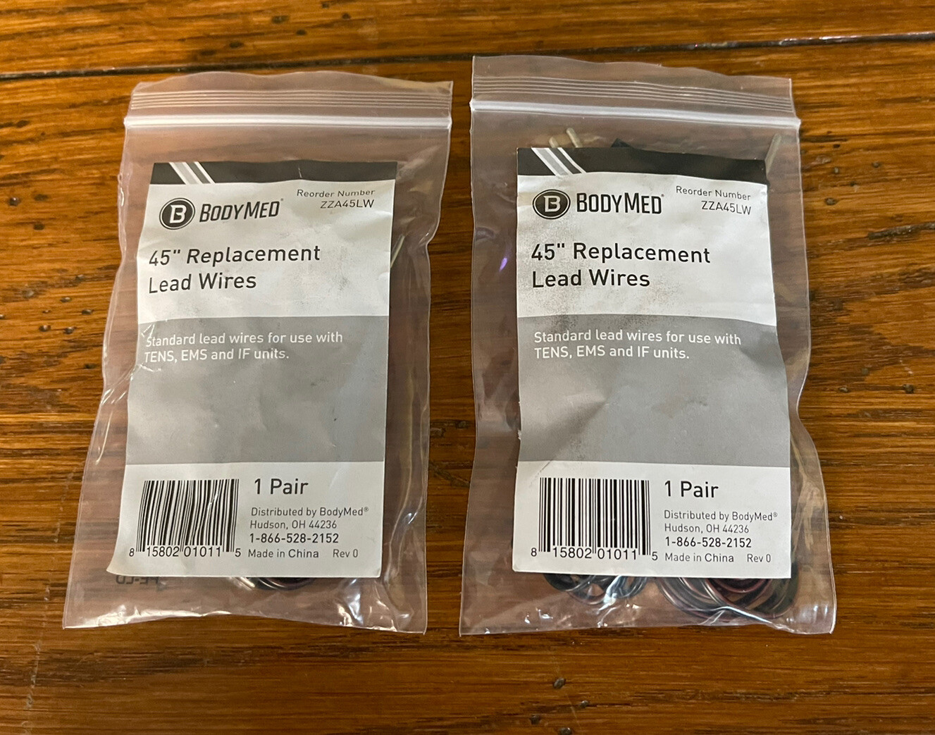 Bodymed 2 Pairs of 45″ Replacement Lead Wires for TENS, EMS and IF Units