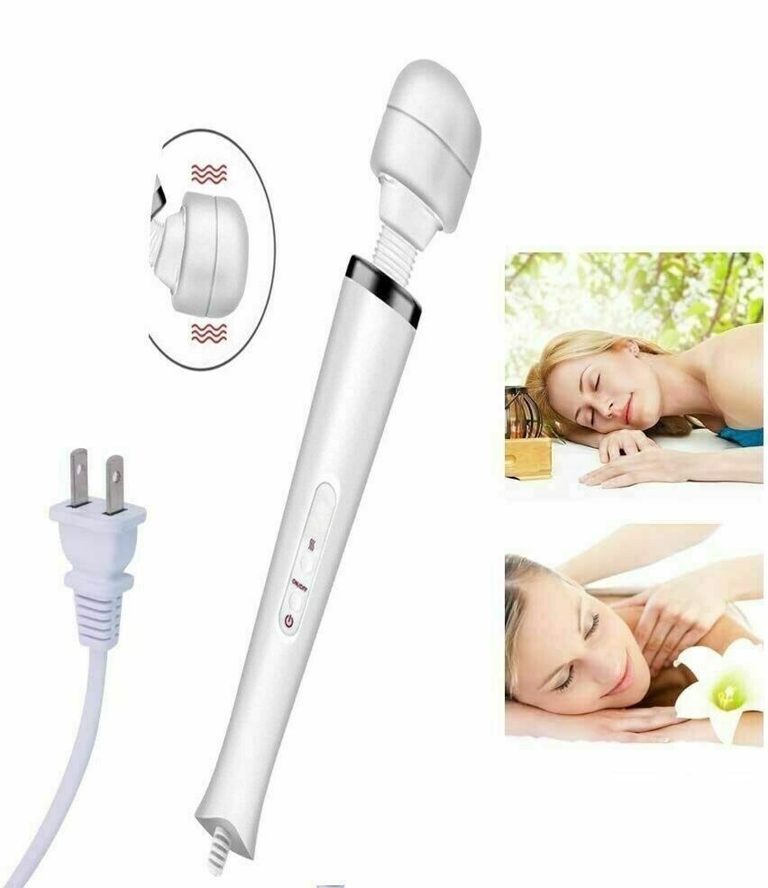 Corded Handheld Massager Full Body Vibrating MassageTherapy Motor 20Speed