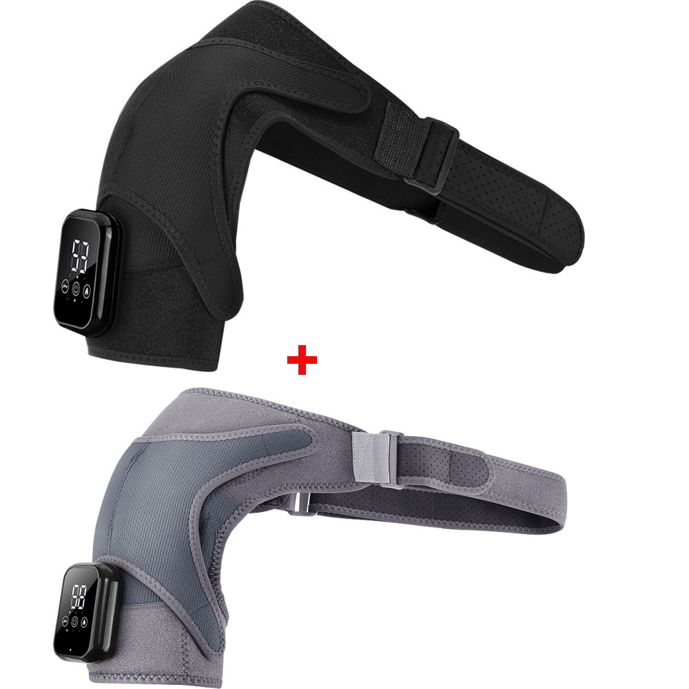 Heated Shoulder Wrap & Massage Cordless Vibration Shoulder Heating Pad Brace
