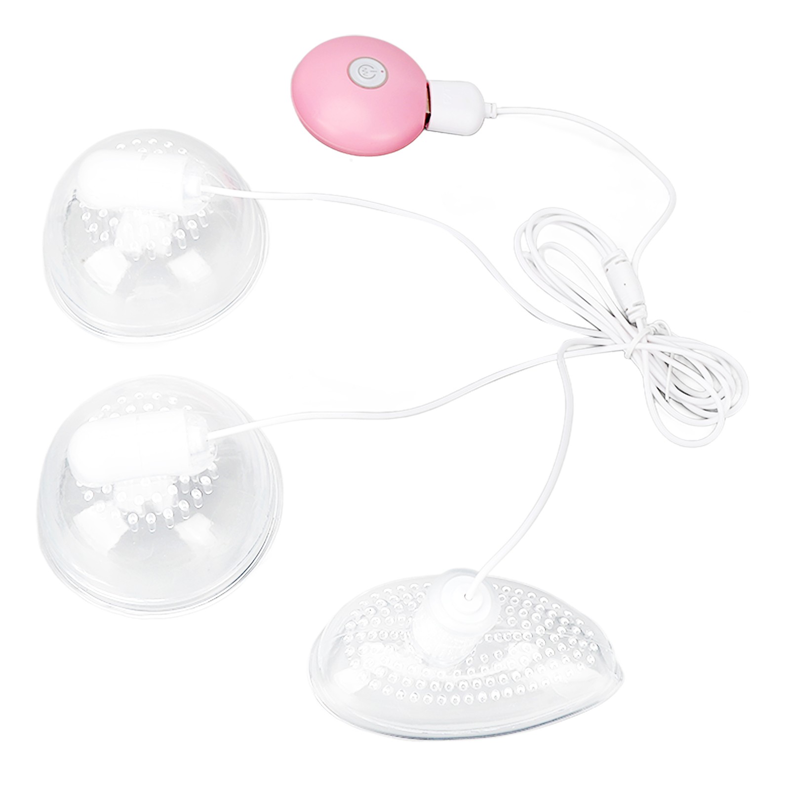 Breast Massage Machine 10 Modes 3 Heads Waterproof Soft Silicone Breast Massager
