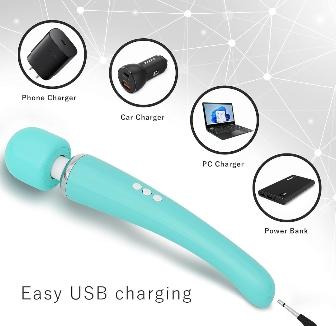 Therapeutic Cordless Massager – Powerful Massage Tool Handheld 8 Speeds New