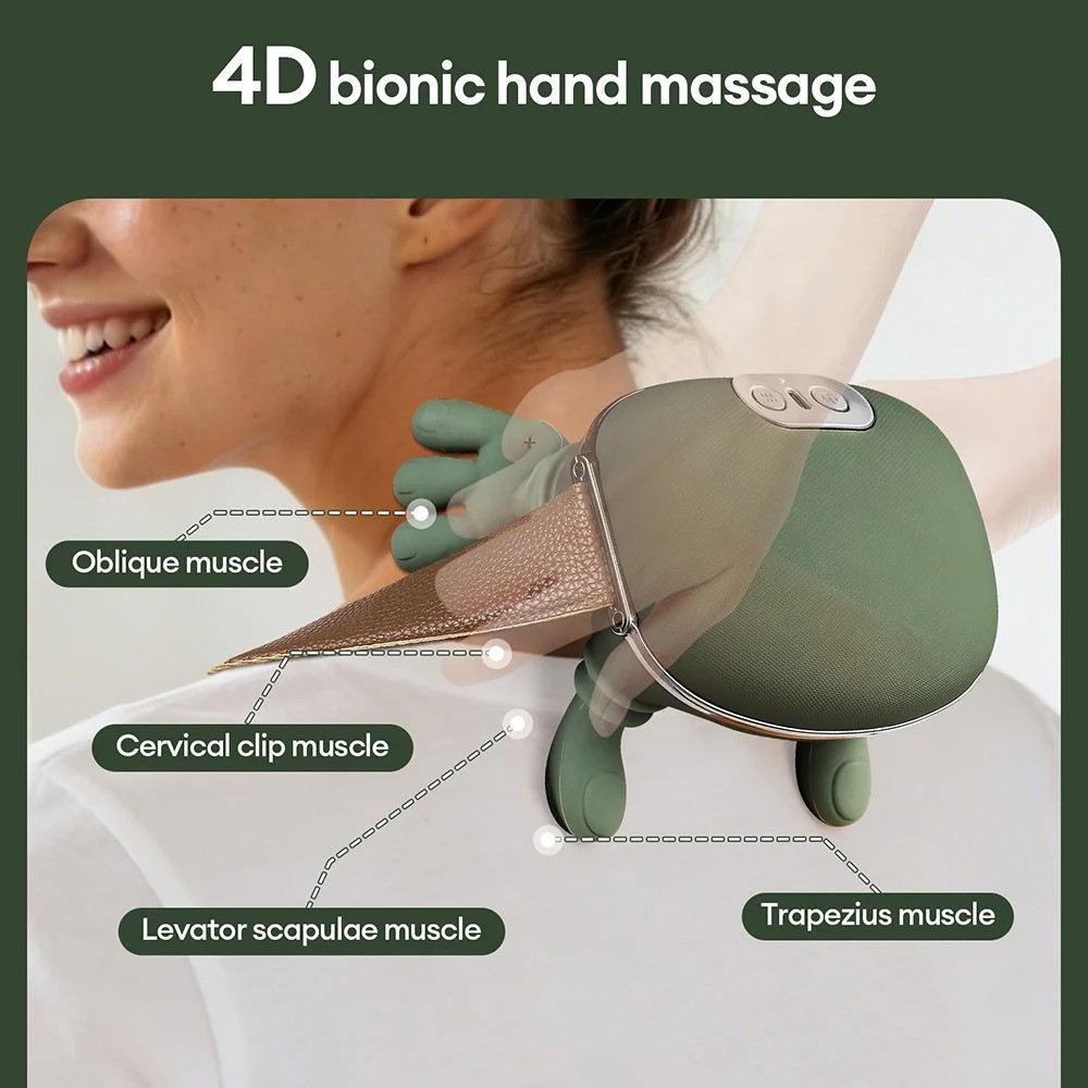 4D Bionic Finger Neck & Shoulder Massager Wireless Pain Relief Cervical