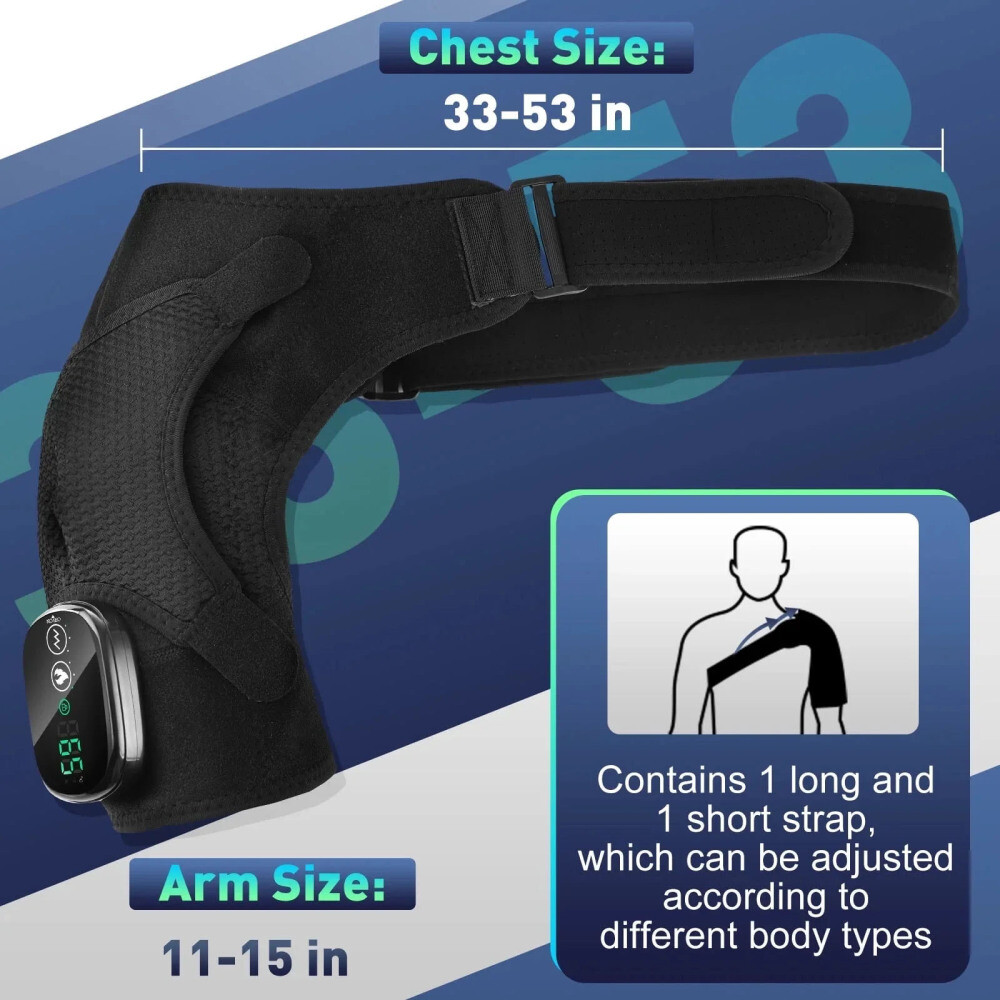 Heated Shoulder Wrap, Shoulder Massager with Vibration Heating For Pain Relief