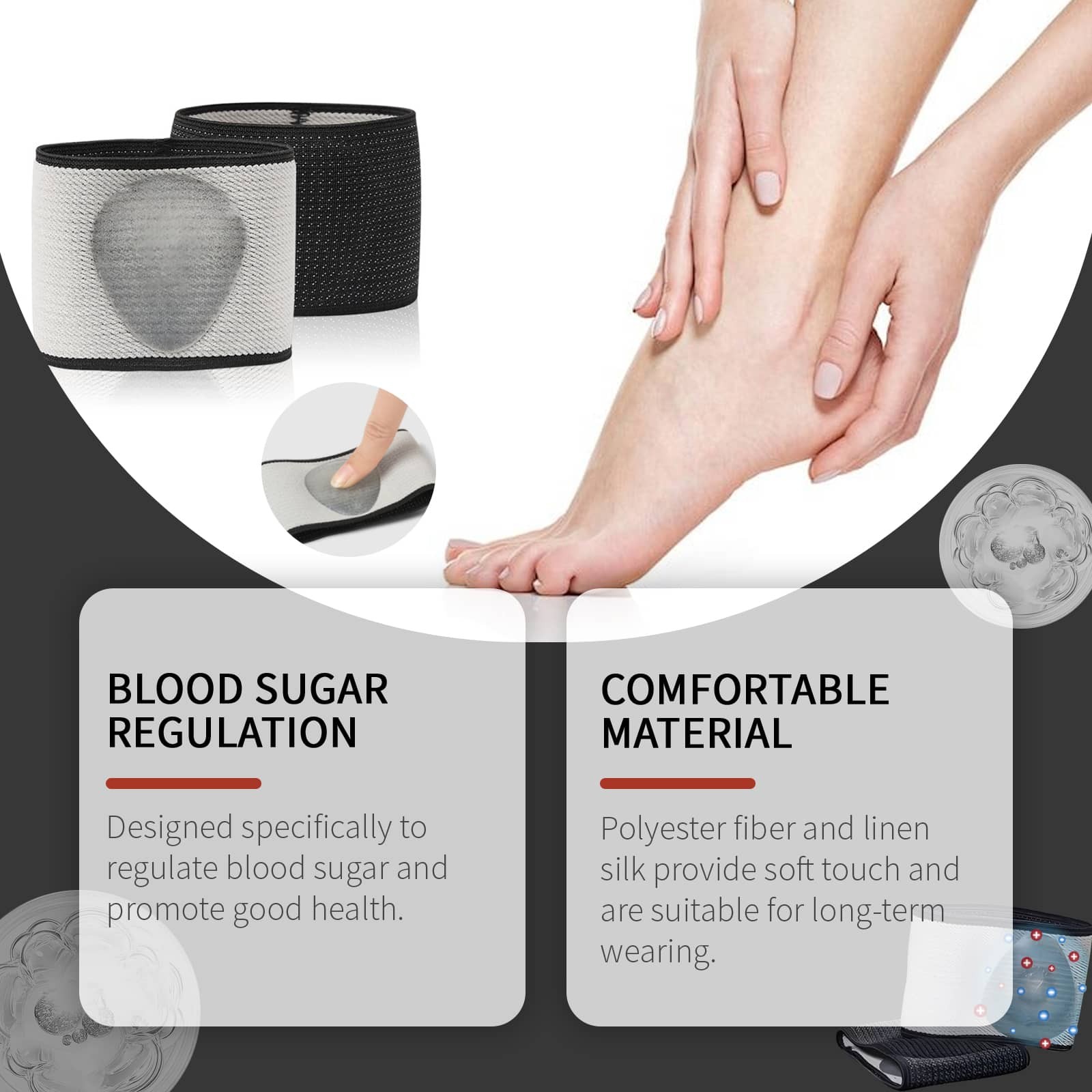 Sugar Regulating Acupressure Foot Massage Pads Men/Women Pain Relief Foot Care
