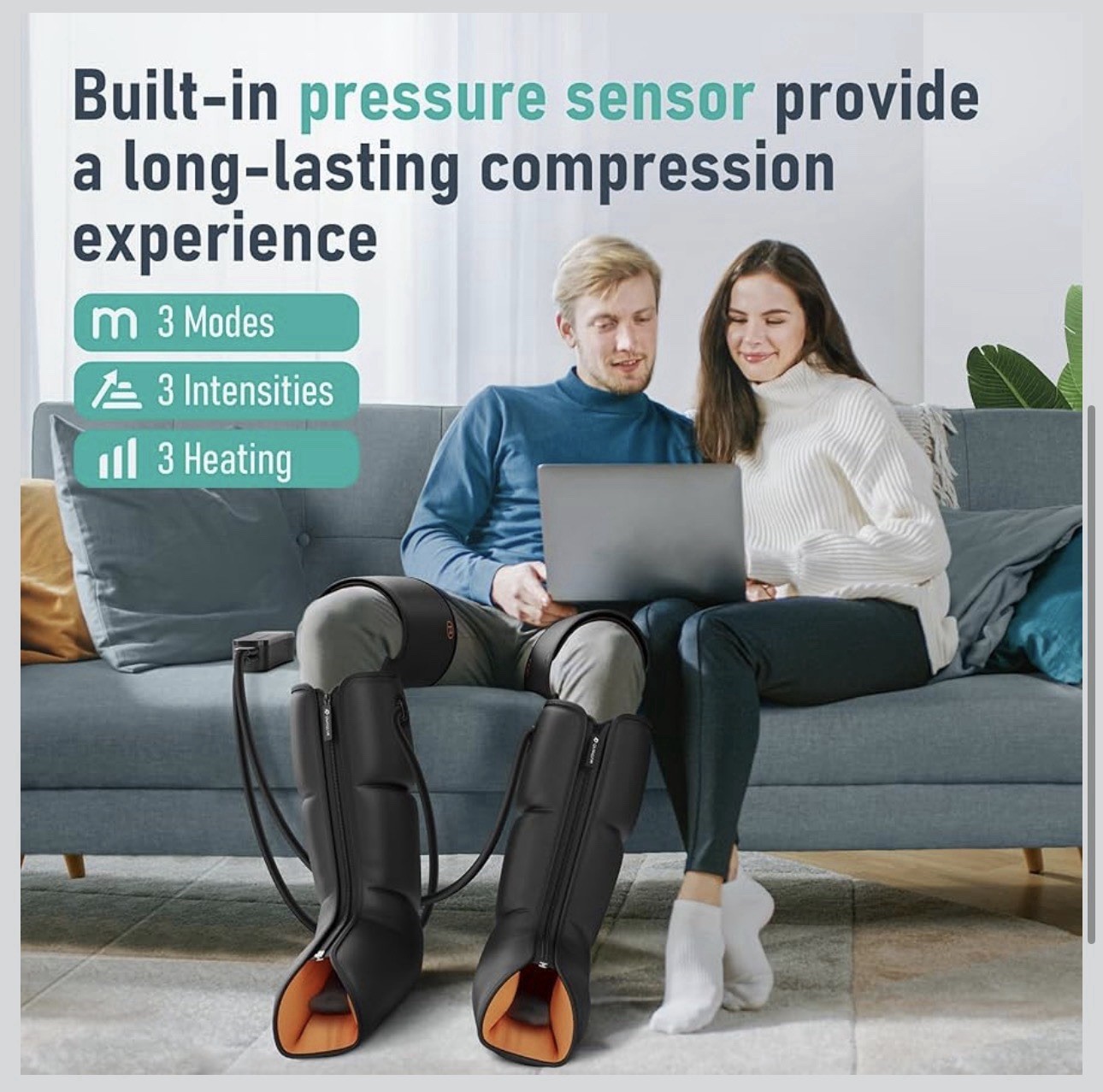 QUINEAR Leg Massager, 3-in-1 Heat and Compression Therapy $199.99 NEW