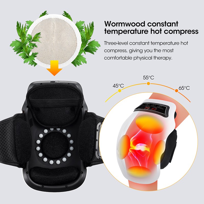 1/2PCS Cordless Knee Massager Heated Vibration Therapy W/ LED Screen Gift