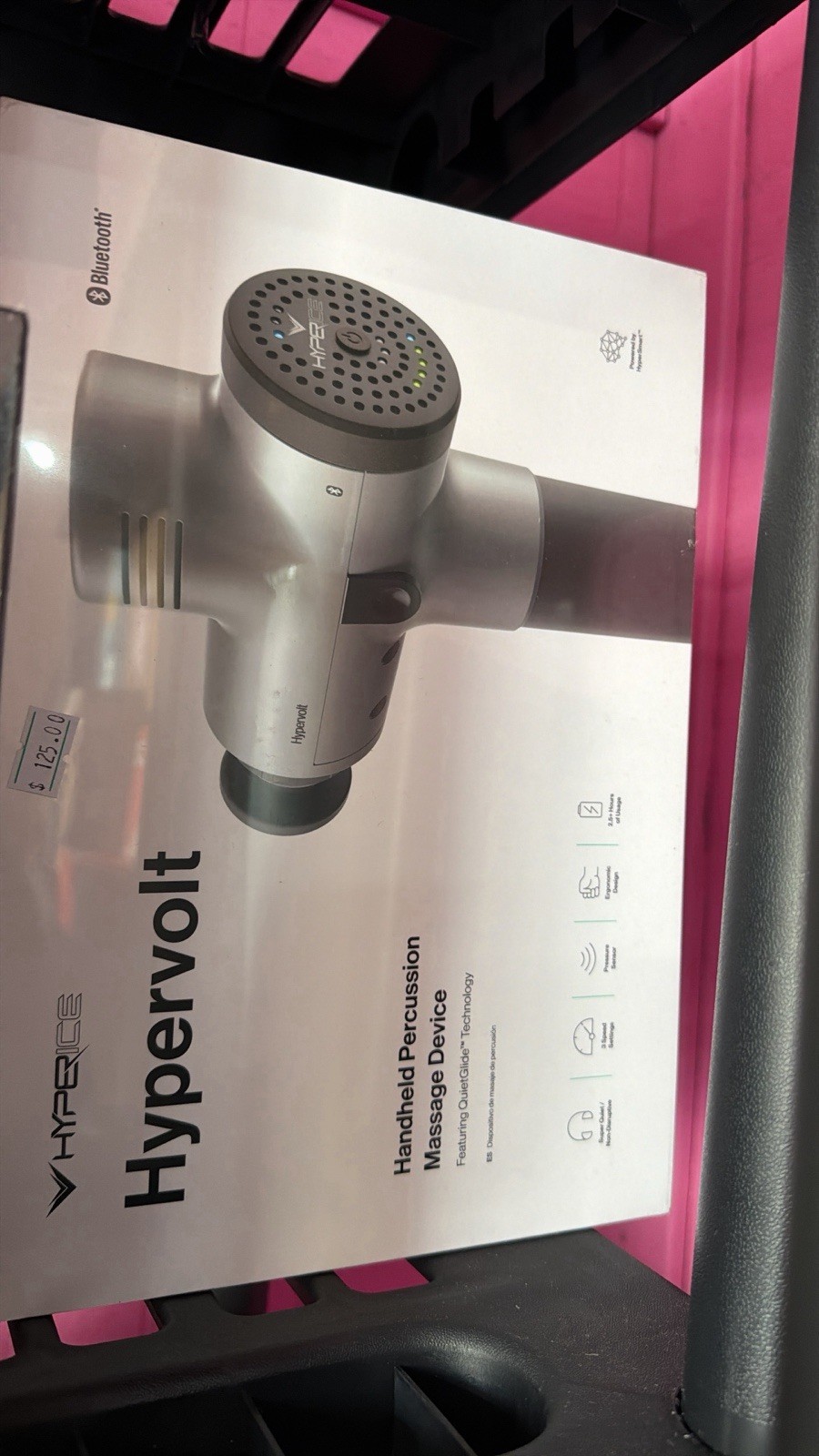 Hyperice Hypervolt Percussion Massage Gun Bluetooth QuietGlide Gray MPN 53100