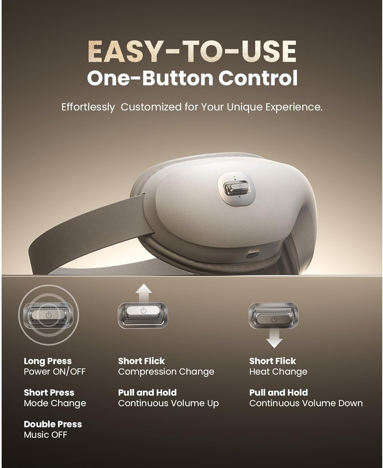 Bob and Brad Smart Eye Massager with Remote Relax Heated Mask FSA/HSA Eligibe